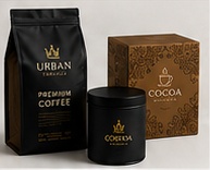 Coffee and cocoa packaging design sample