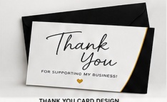 Thank you card design sample